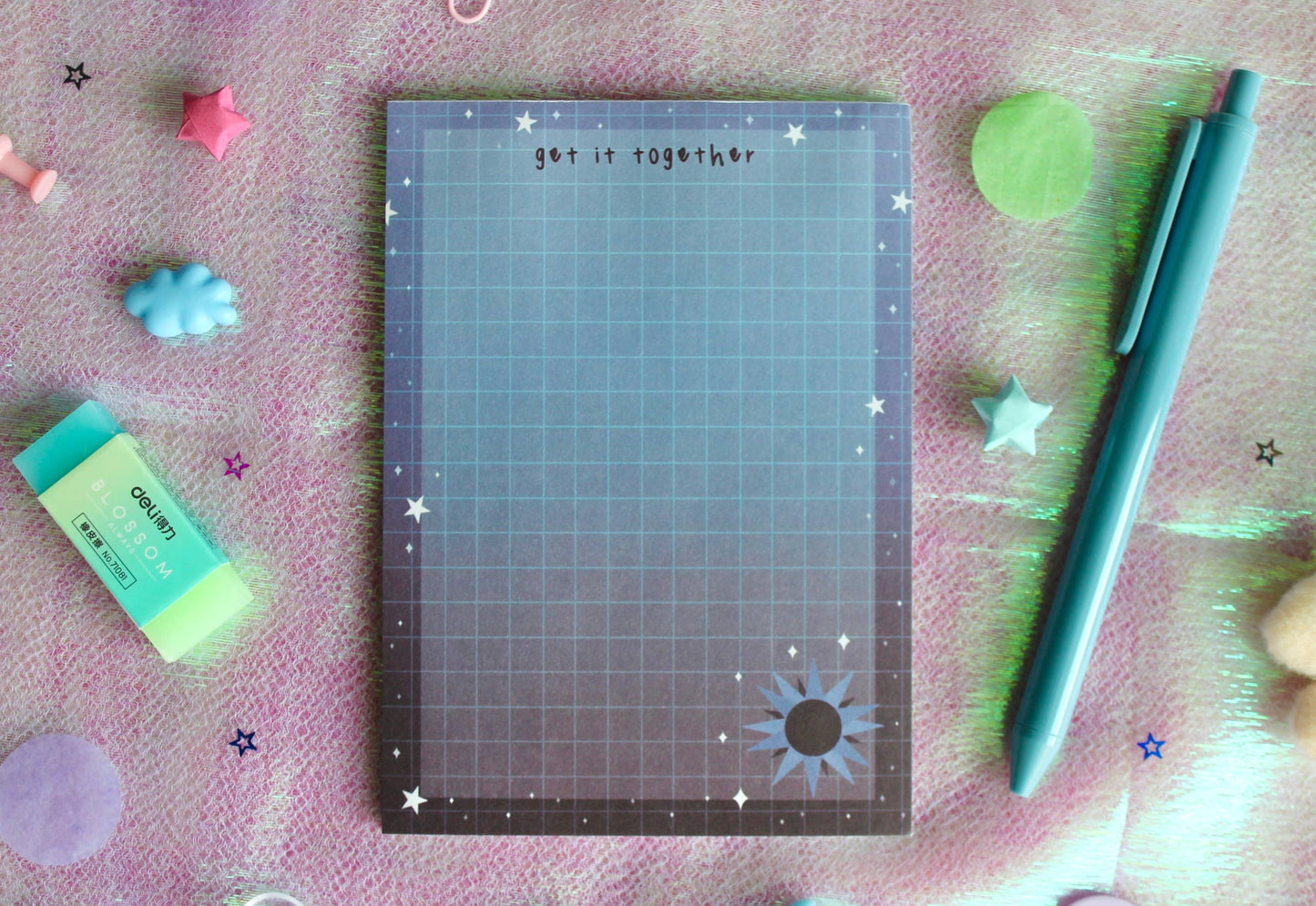 Celestial Notepad, Cute Memo Notepad, Cute Stationery