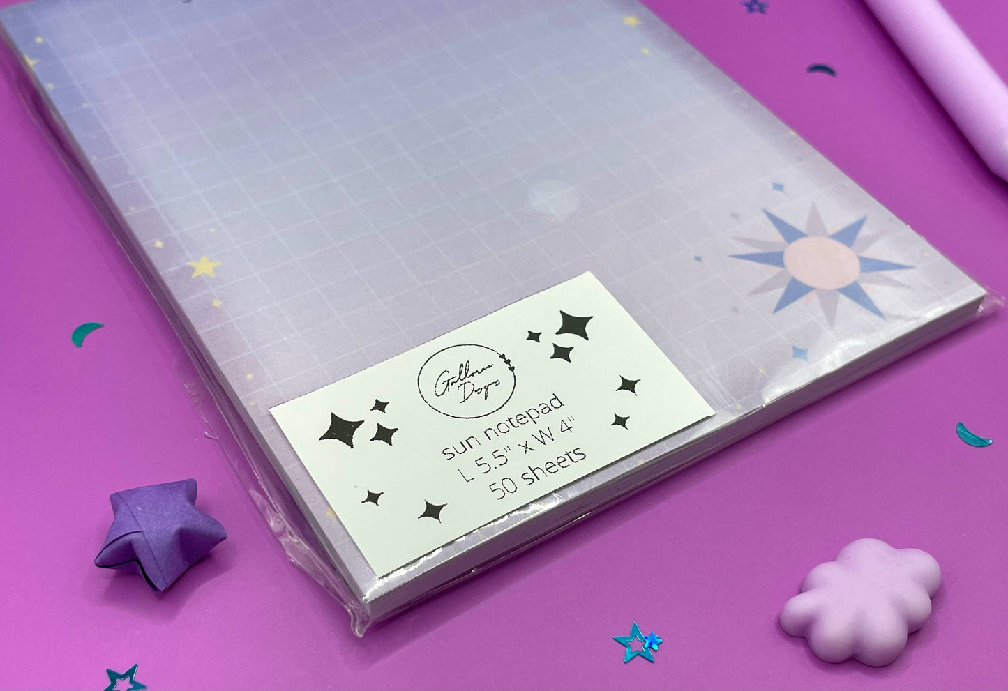 Celestial Notepad, Cute Memo Notepad, Gift for Her, Notepad