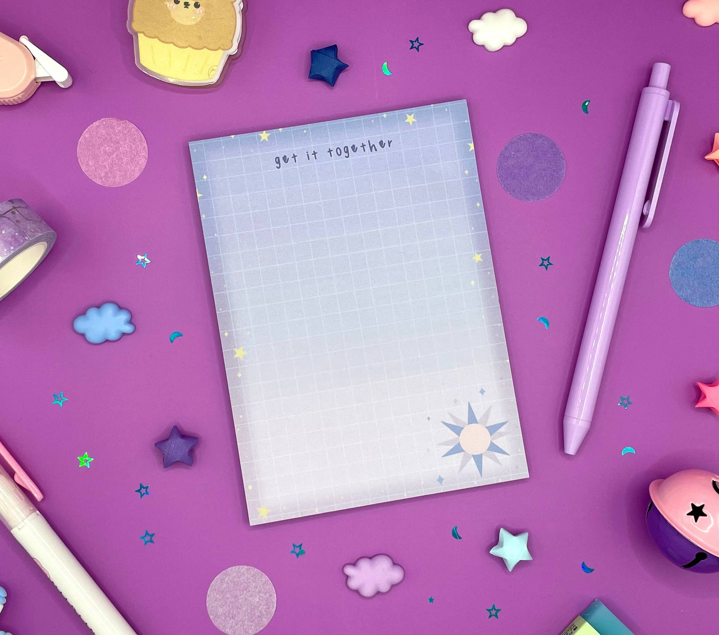Celestial Notepad, Cute Memo Notepad, Gift for Her, Notepad