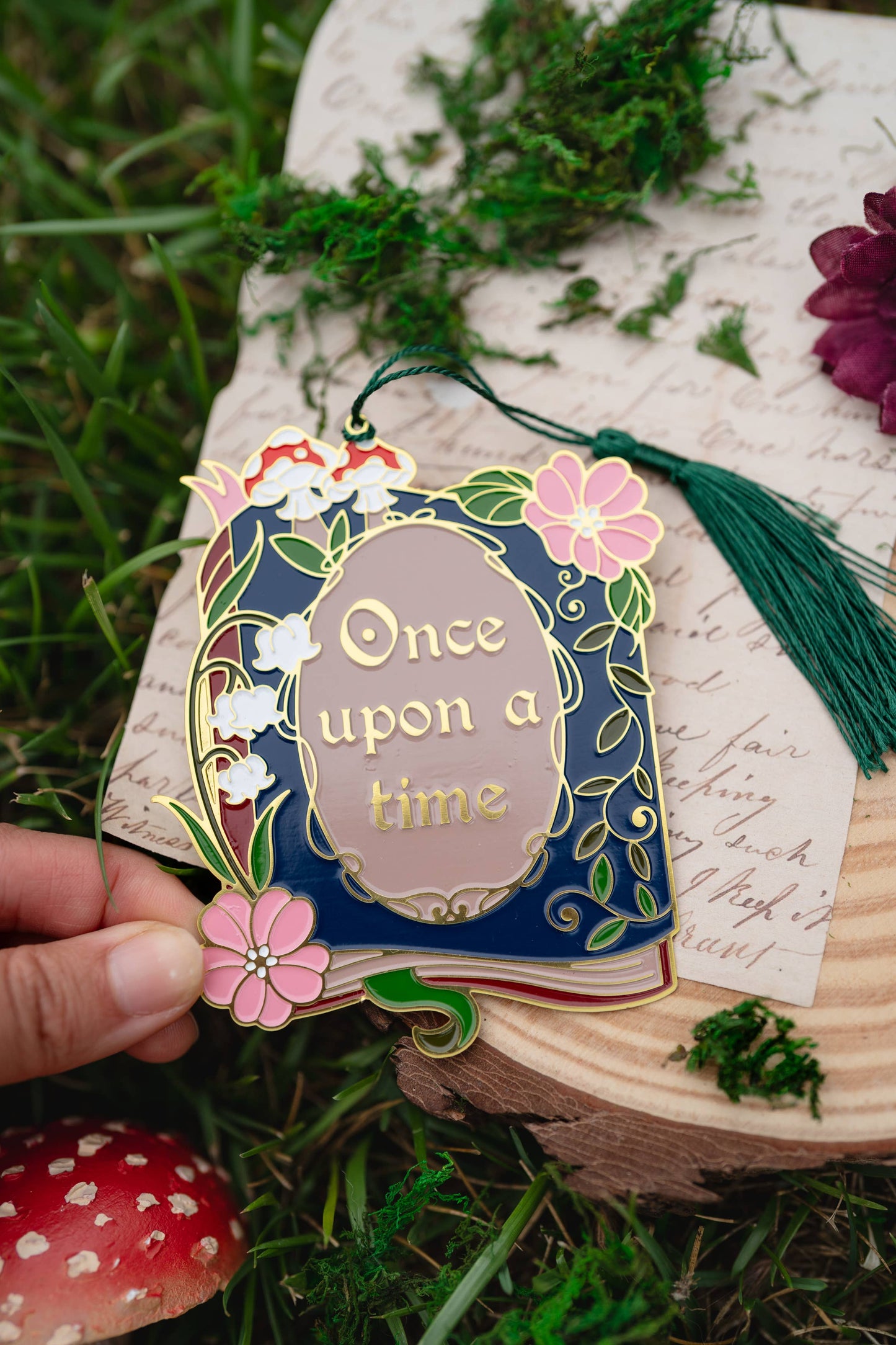 Once Upon a Time Book Metal Bookmark, Bookish Fantasy