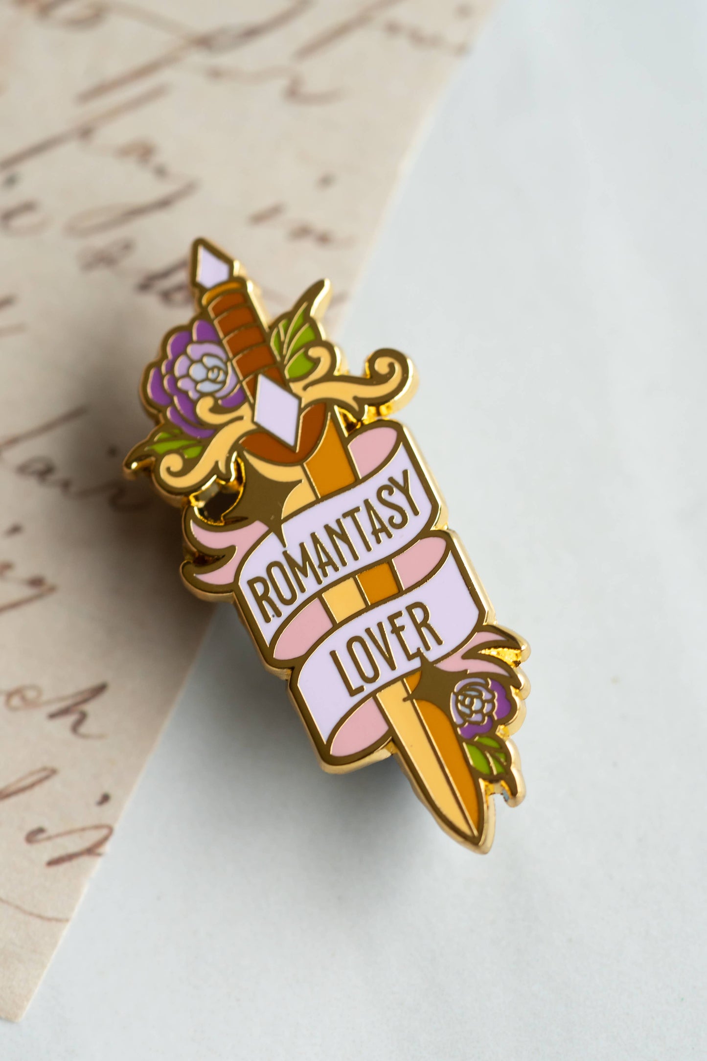Romantasy Lover Sword Enamel Pin