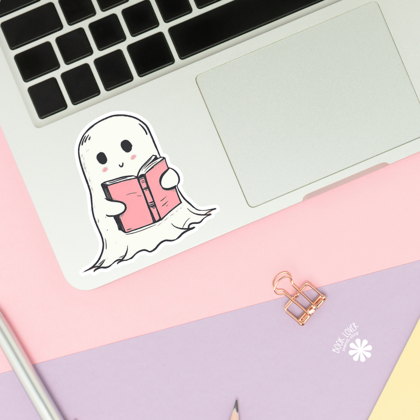 Ghost Reading Book Stickers / Bookish Stickers / Book Lover