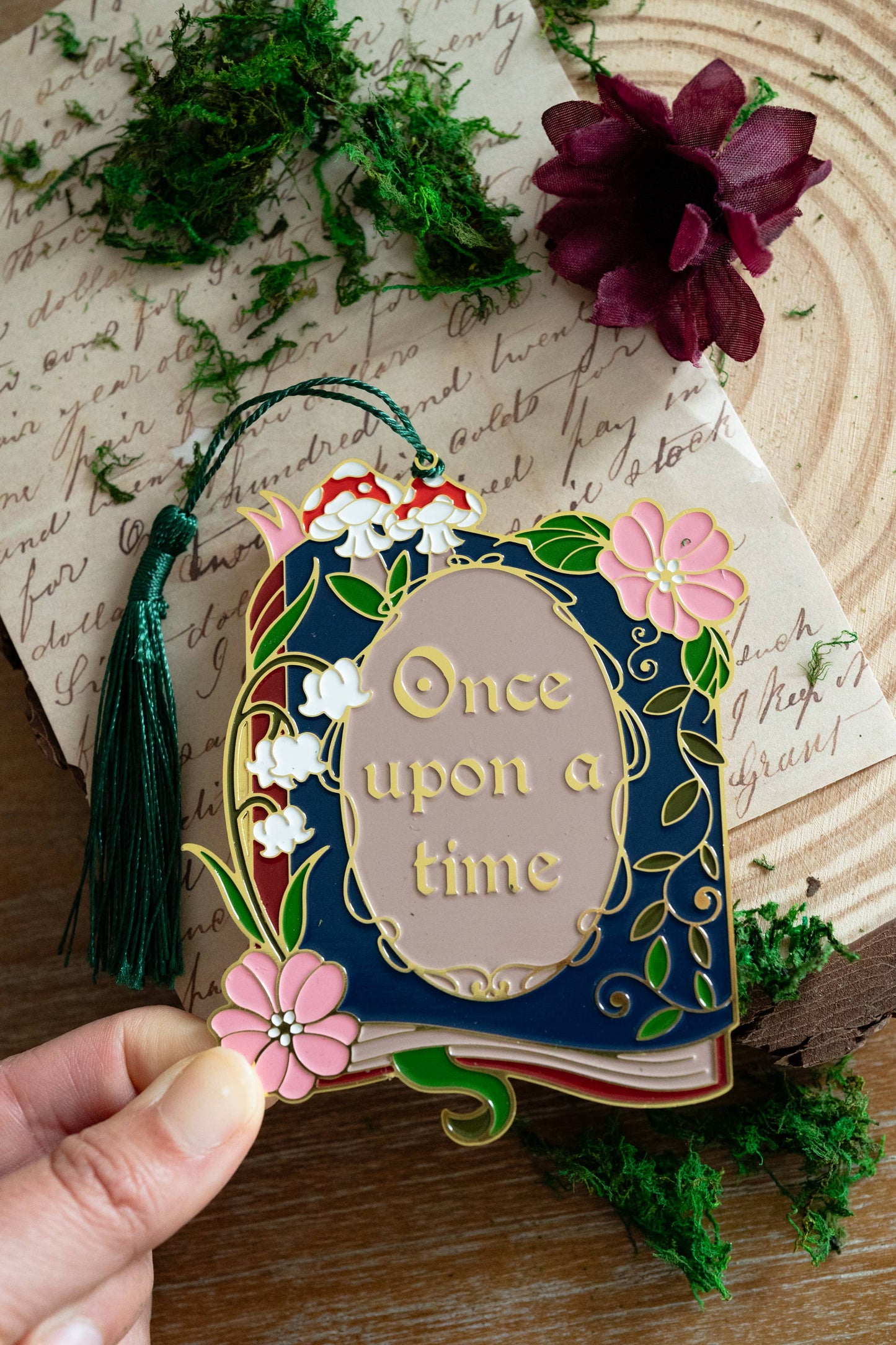 Once Upon a Time Book Metal Bookmark, Bookish Fantasy