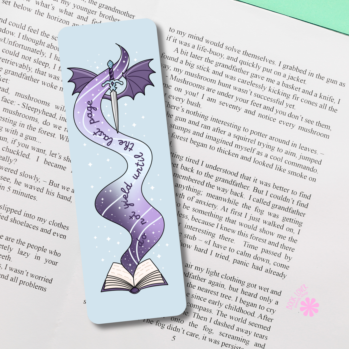 Do Not Yield Until The Last Page Bookmark / Dragon Bookish