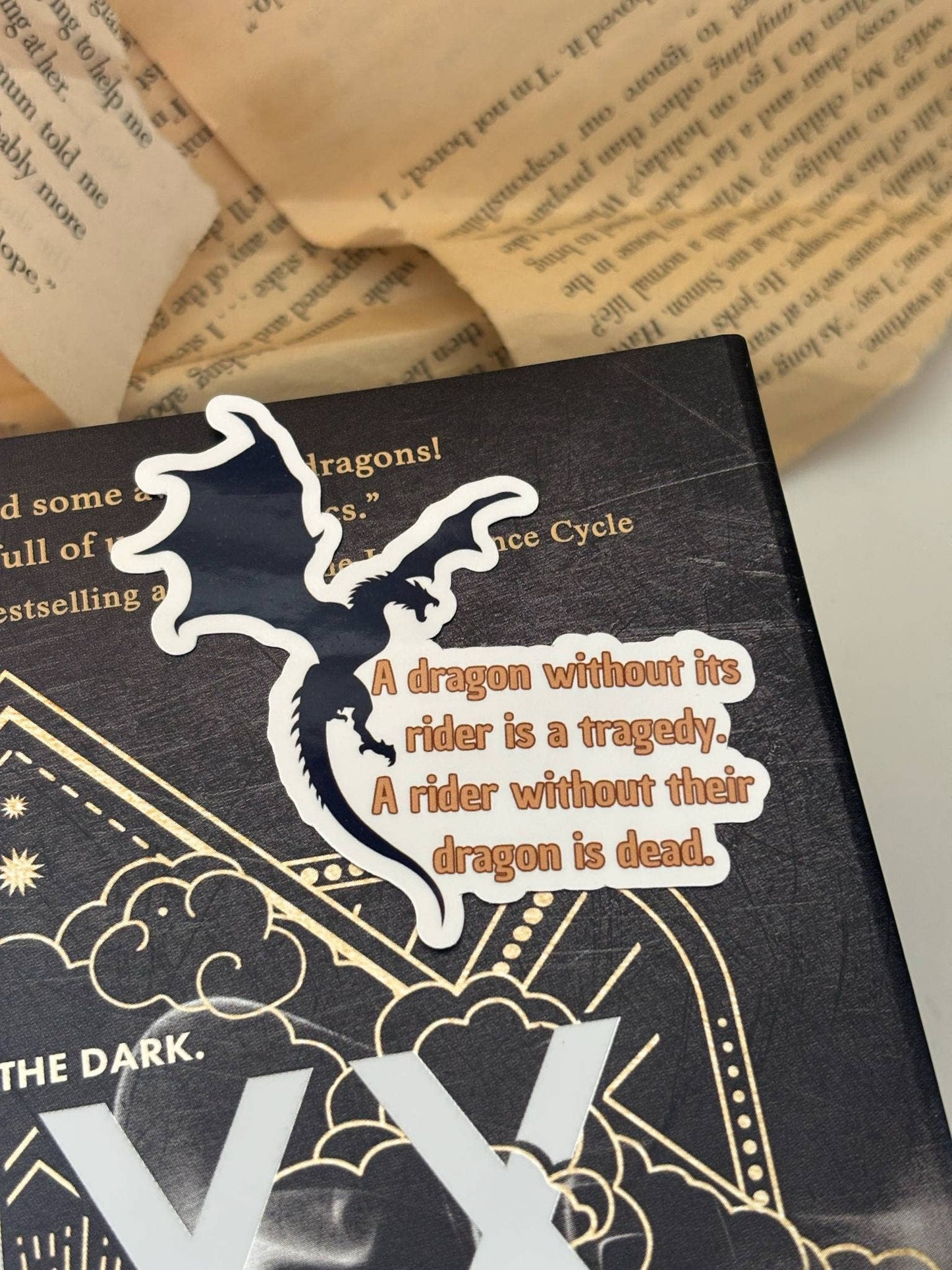 A dragon without its rider Sticker
