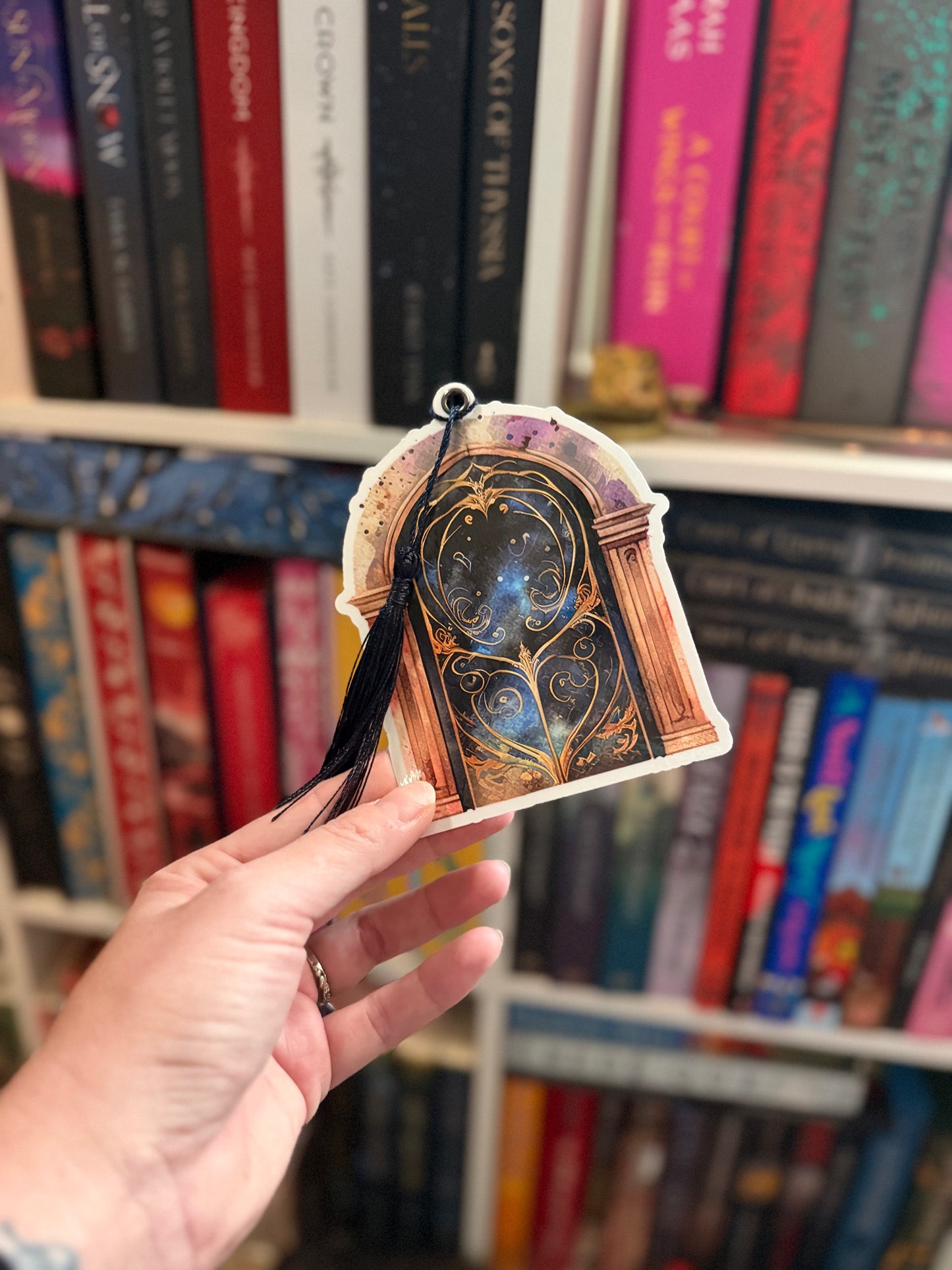 Dark Golden Fantasy Door Bookmark