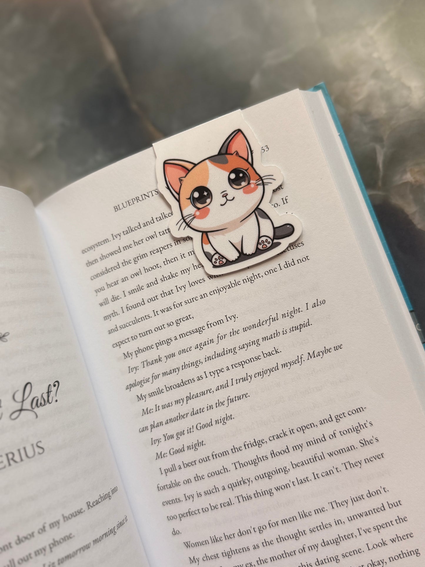 Calico Magnetic Bookmark