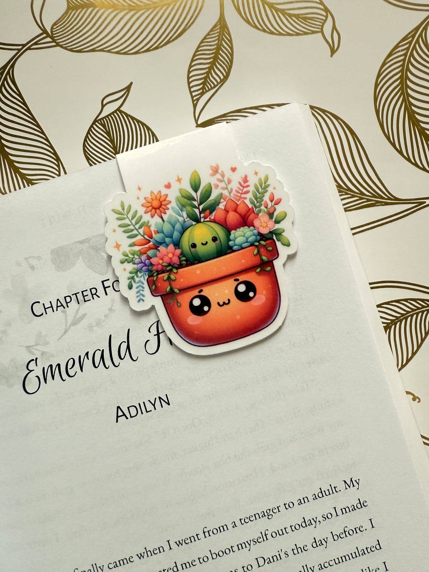 Kawaii Potted Plant Bookmark