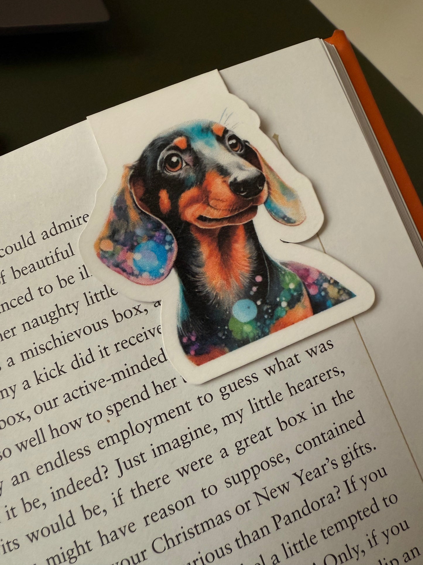Cute Daschund Magnetic Bookmark