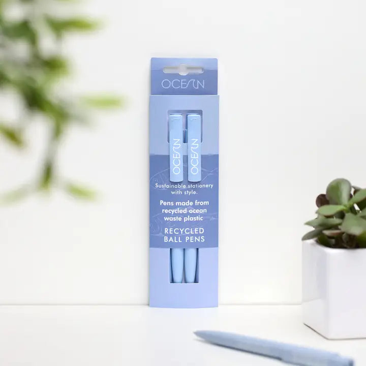 Pack of 2 Recycled Pens - Ocean Collection