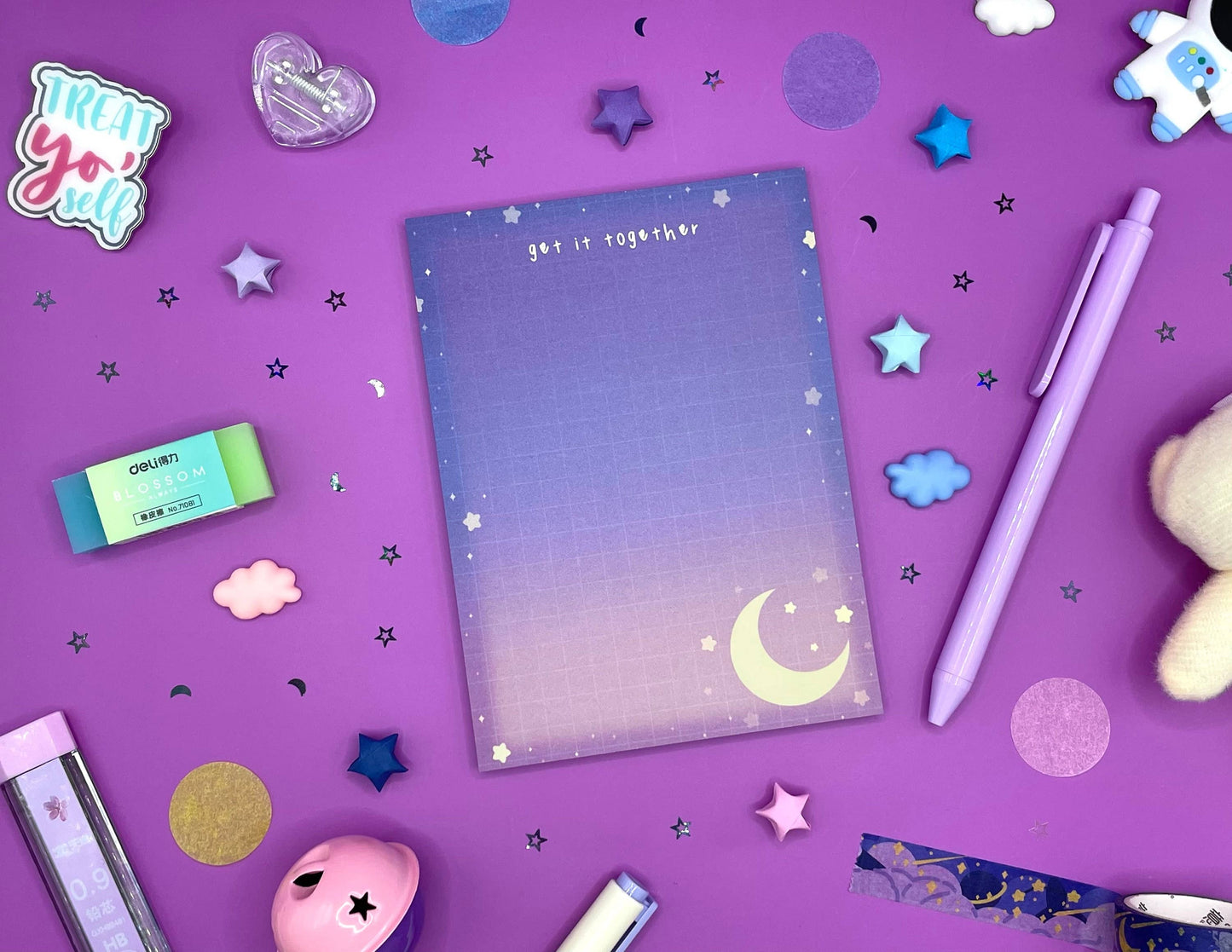 Celestial Notepad, Cute Memo Notepad, Gift for Her, Notepad