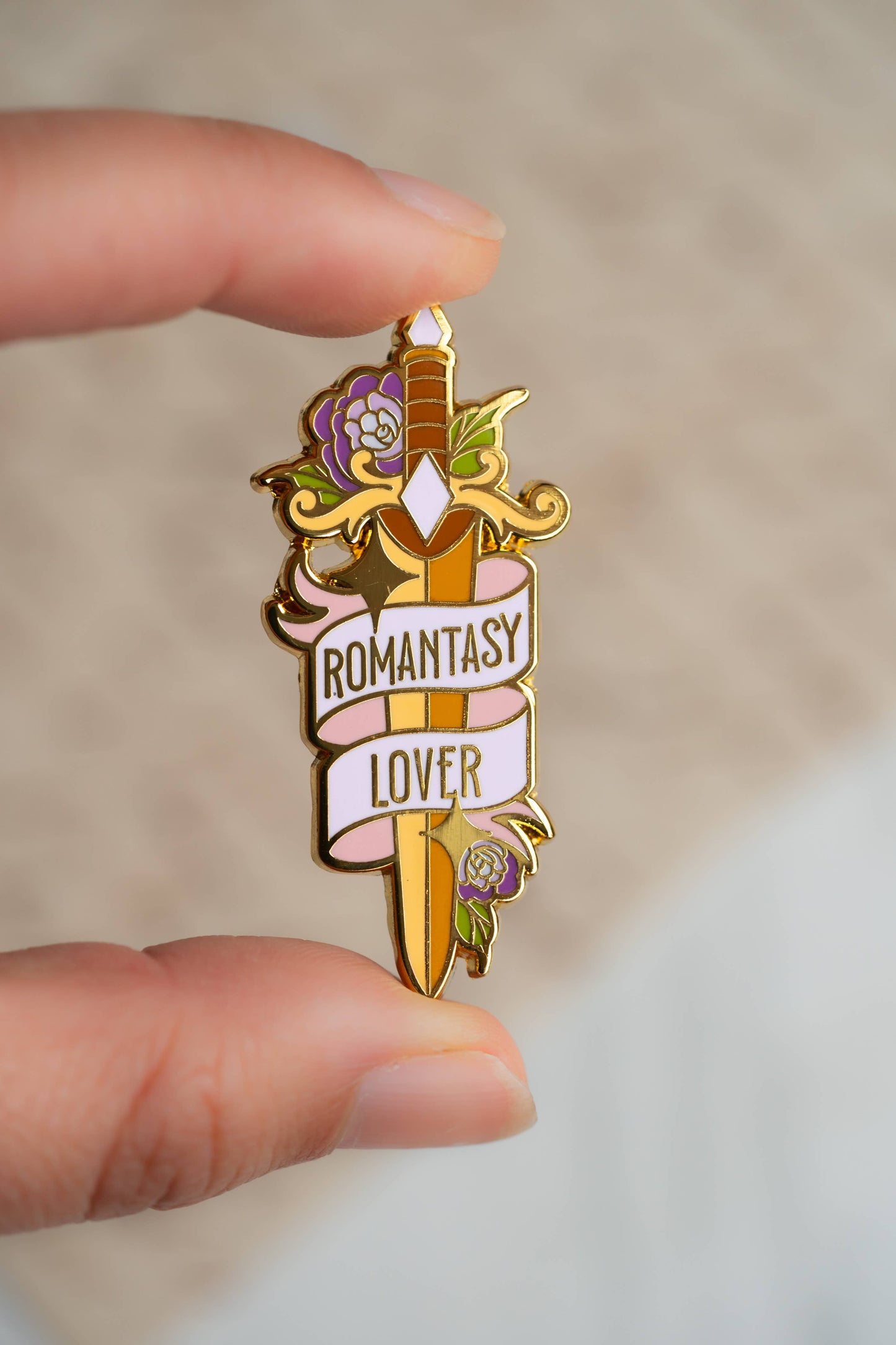 Romantasy Lover Sword Enamel Pin