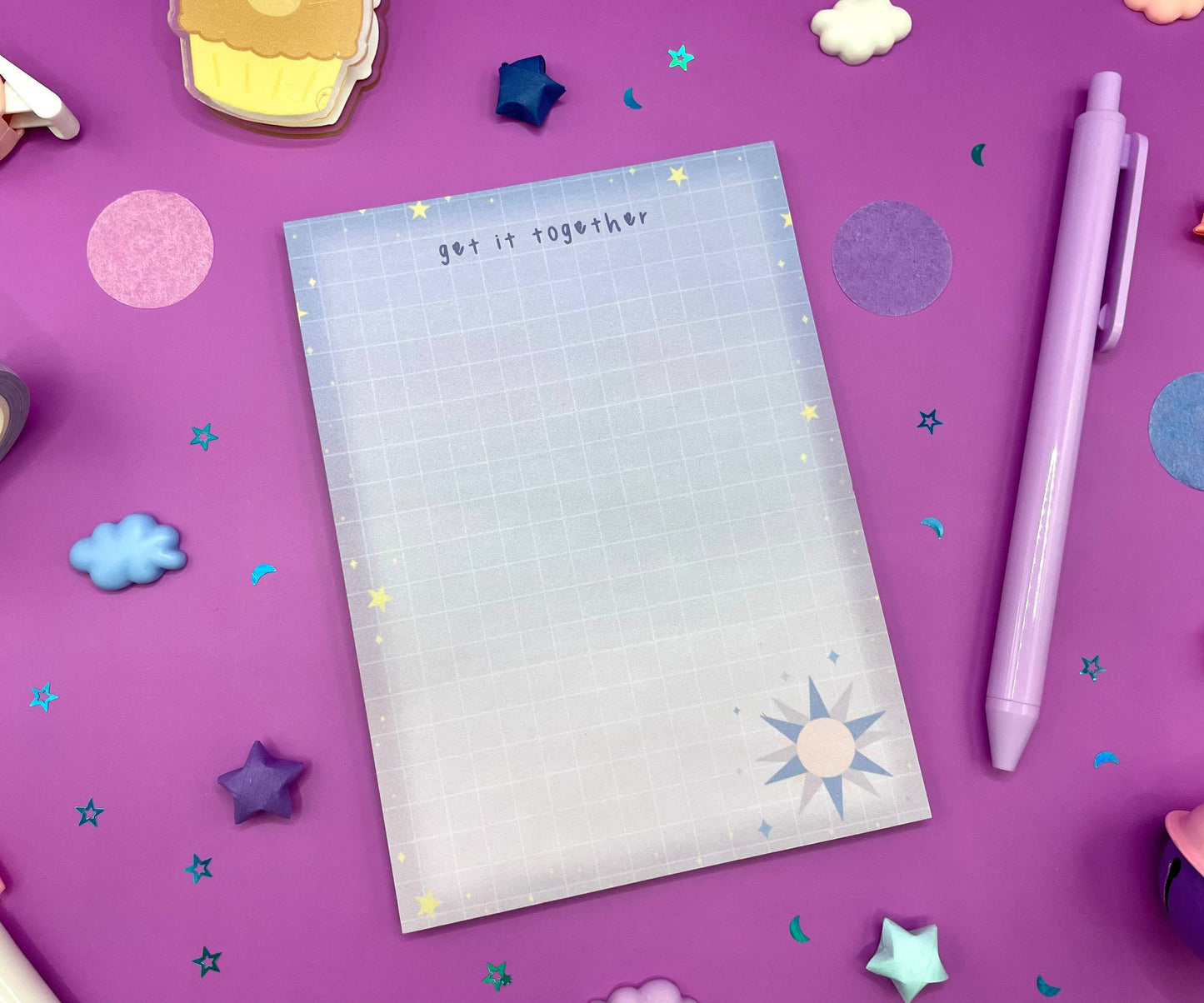 Celestial Notepad, Cute Memo Notepad, Gift for Her, Notepad