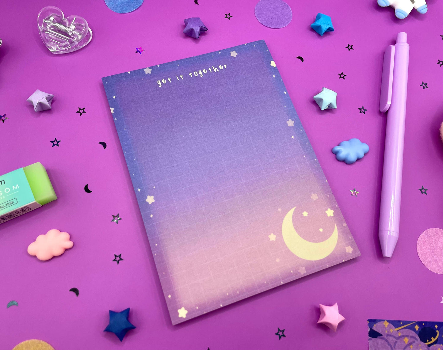 Celestial Notepad, Cute Memo Notepad, Gift for Her, Notepad