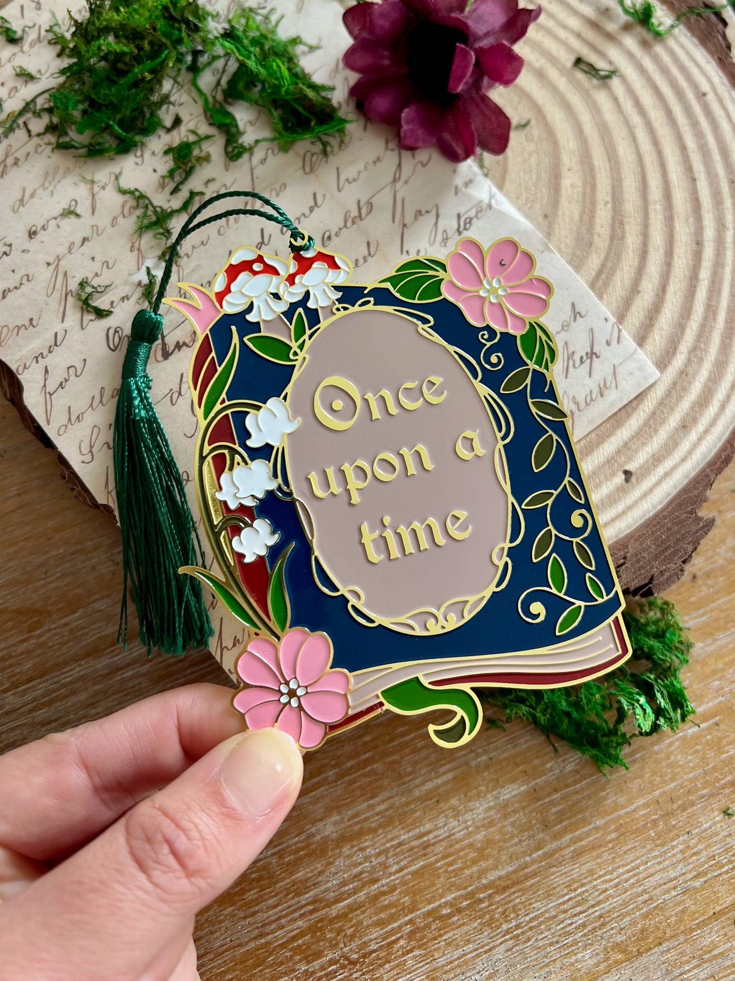 Once Upon a Time Book Metal Bookmark, Bookish Fantasy