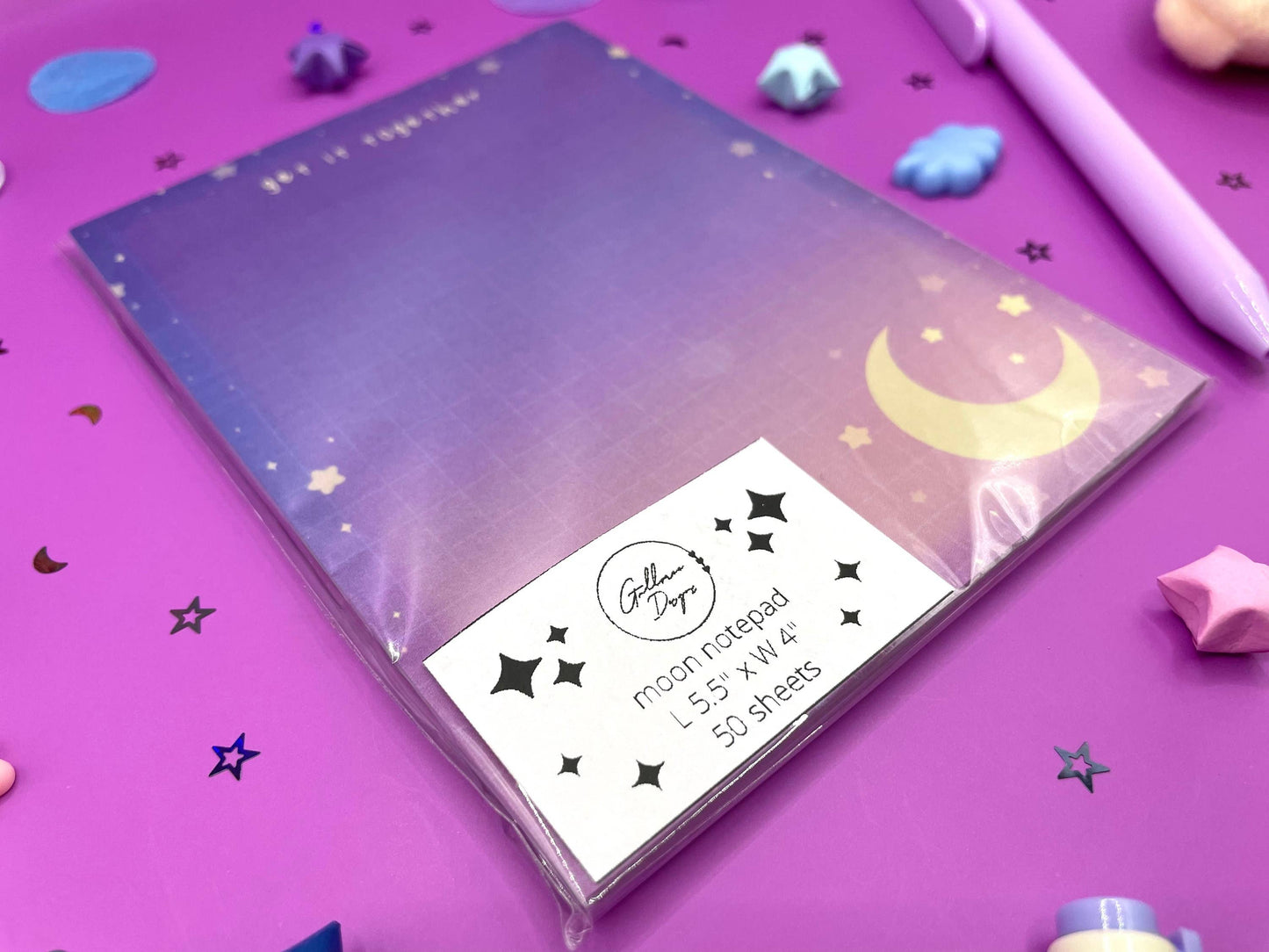Celestial Notepad, Cute Memo Notepad, Gift for Her, Notepad