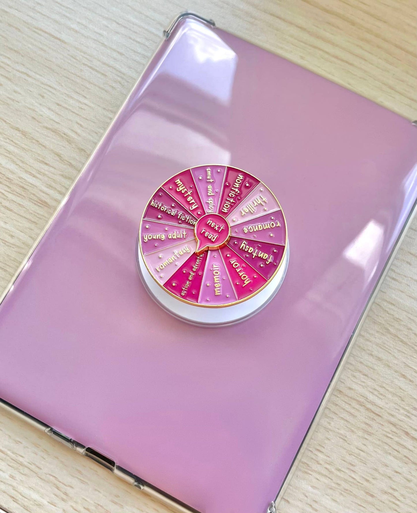 Kindle Popsocket, Pink Book Genre Kindle Grip, Kindle Holder