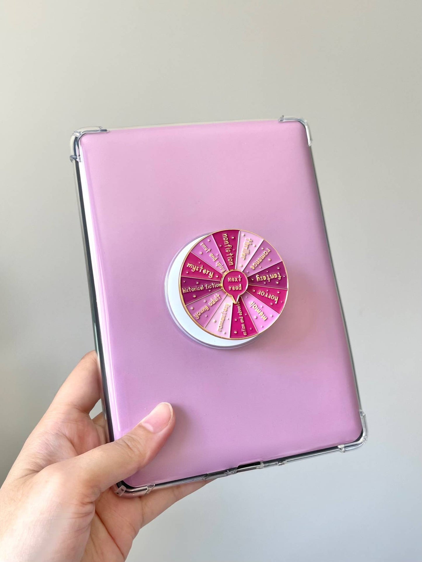 Kindle Popsocket, Pink Book Genre Kindle Grip, Kindle Holder