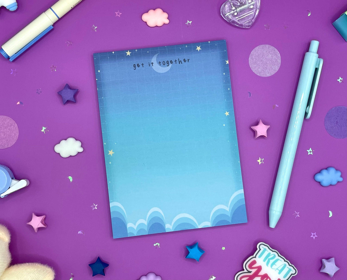 Celestial Notepad, Cute Memo Notepad, Gift for Her, Notepad