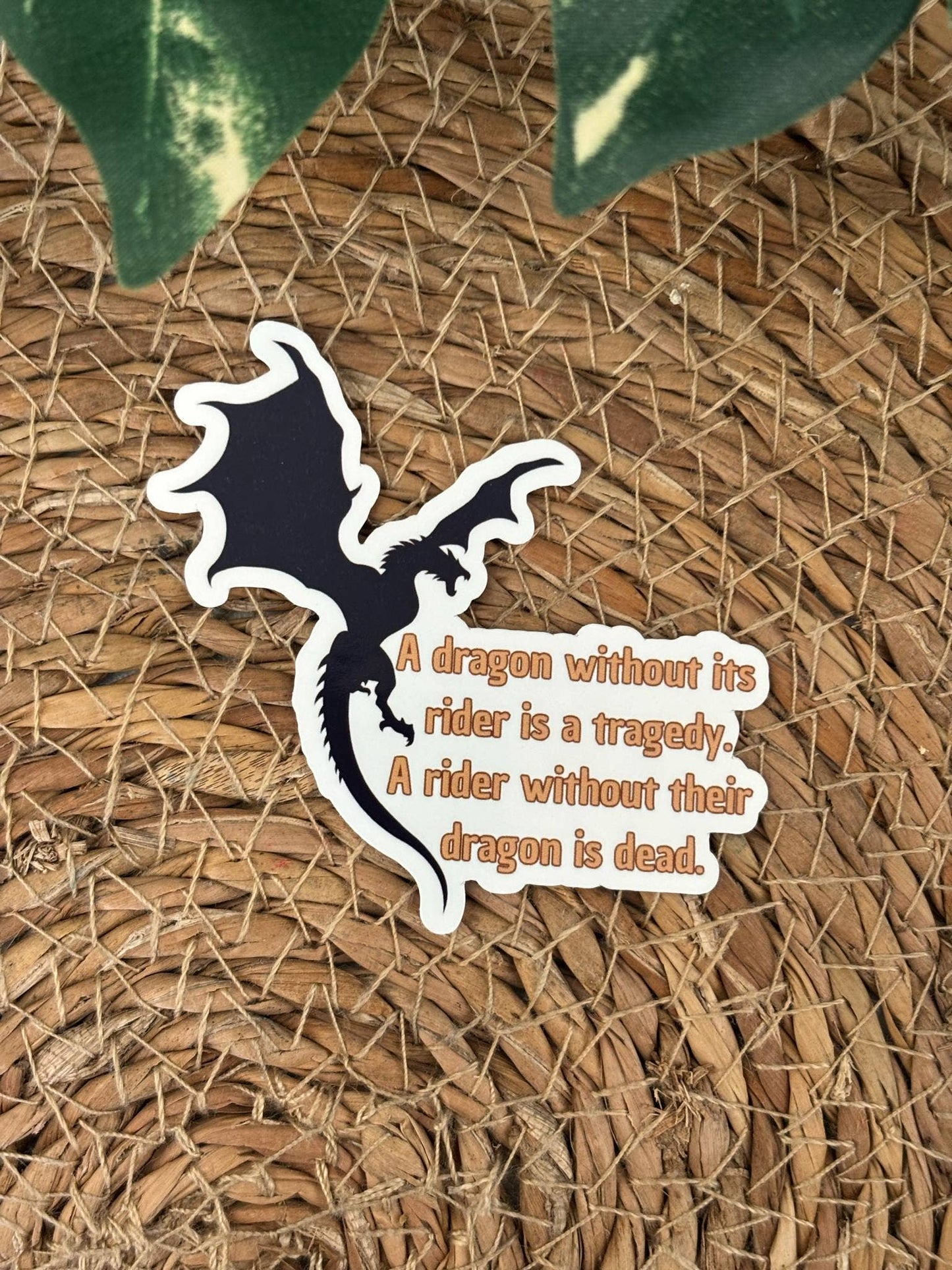 A dragon without its rider Sticker