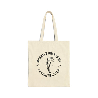 Morally Grey Canvas Tote Bag