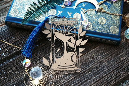 Celestial Hourglass Metal Bookmark