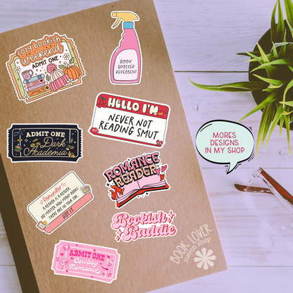 Slow Burn Book Club Stickers  / Bookish Merch, Book Lover