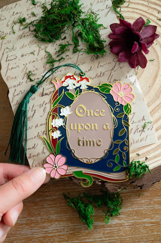 Once Upon a Time Book Metal Bookmark, Bookish Fantasy