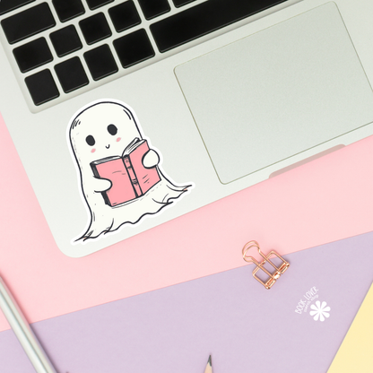 Ghost Reading Book Stickers / Bookish Stickers / Book Lover