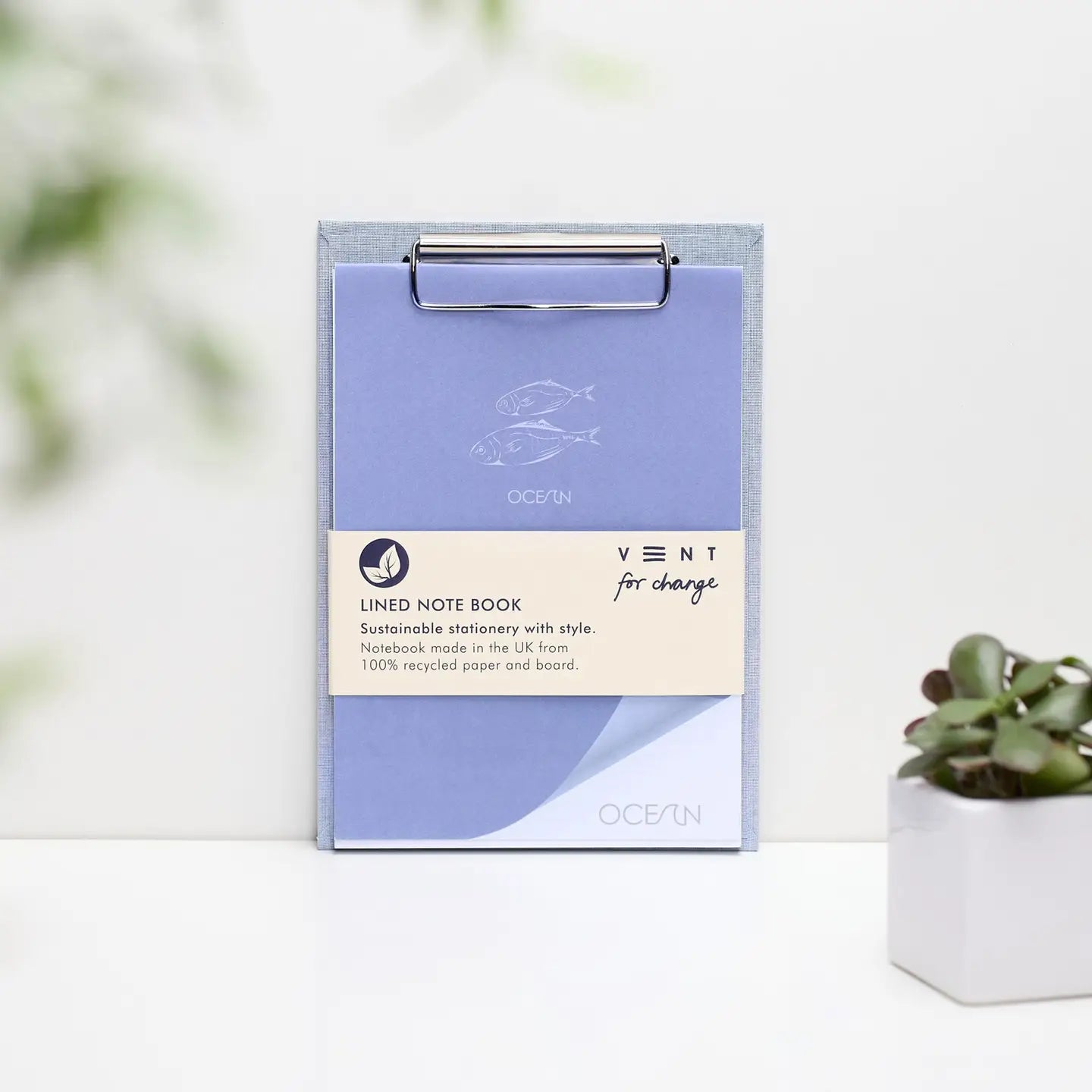 A5 Clipboard & Pad - Recycled Ocean Plastics - Sea Blue