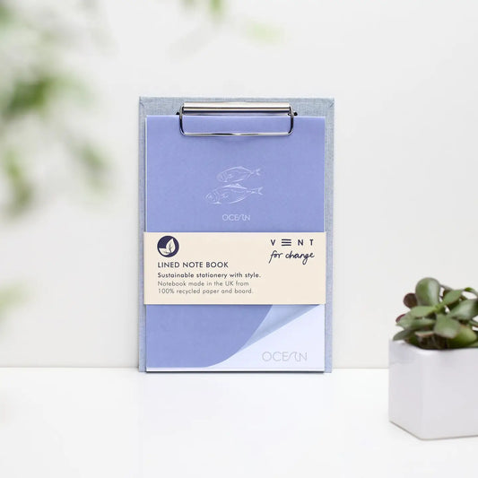 A5 Clipboard & Pad - Recycled Ocean Plastics - Sea Blue