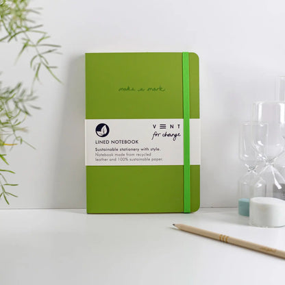 Notebook A5 Recycled Leather Lined Paper