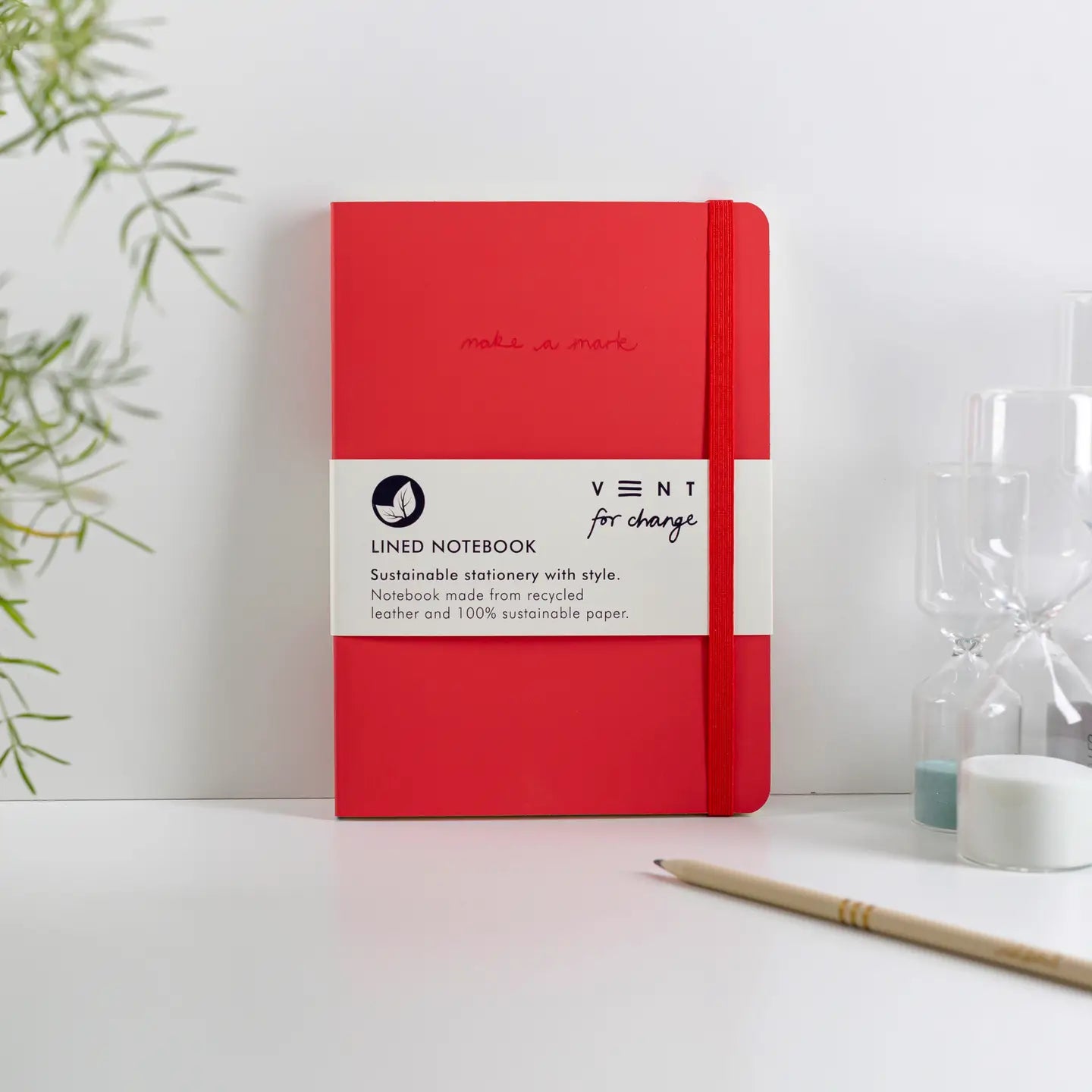 Notebook A5 Recycled Leather Lined Paper