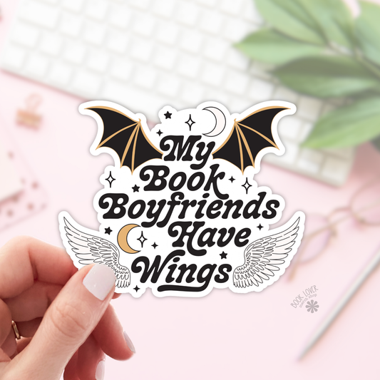 My Book Boyfriends Have Wings Stickers / Bookish Stickers /