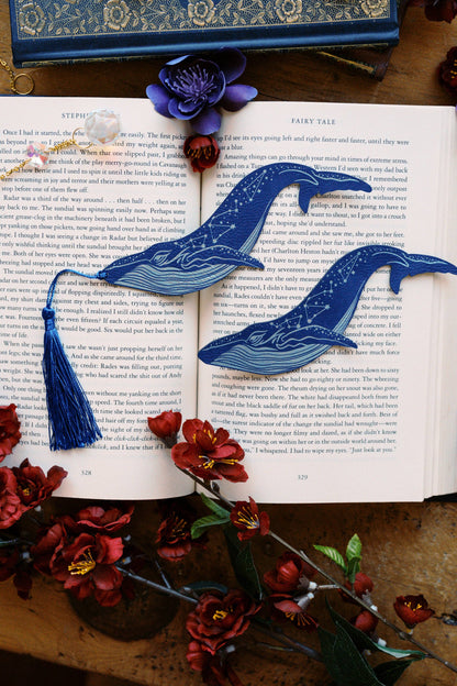 Celestial Whale Faux Leather Bookmark