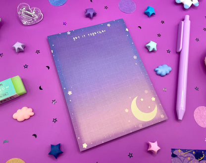 Celestial Notepad, Cute Memo Notepad, Gift for Her, Notepad